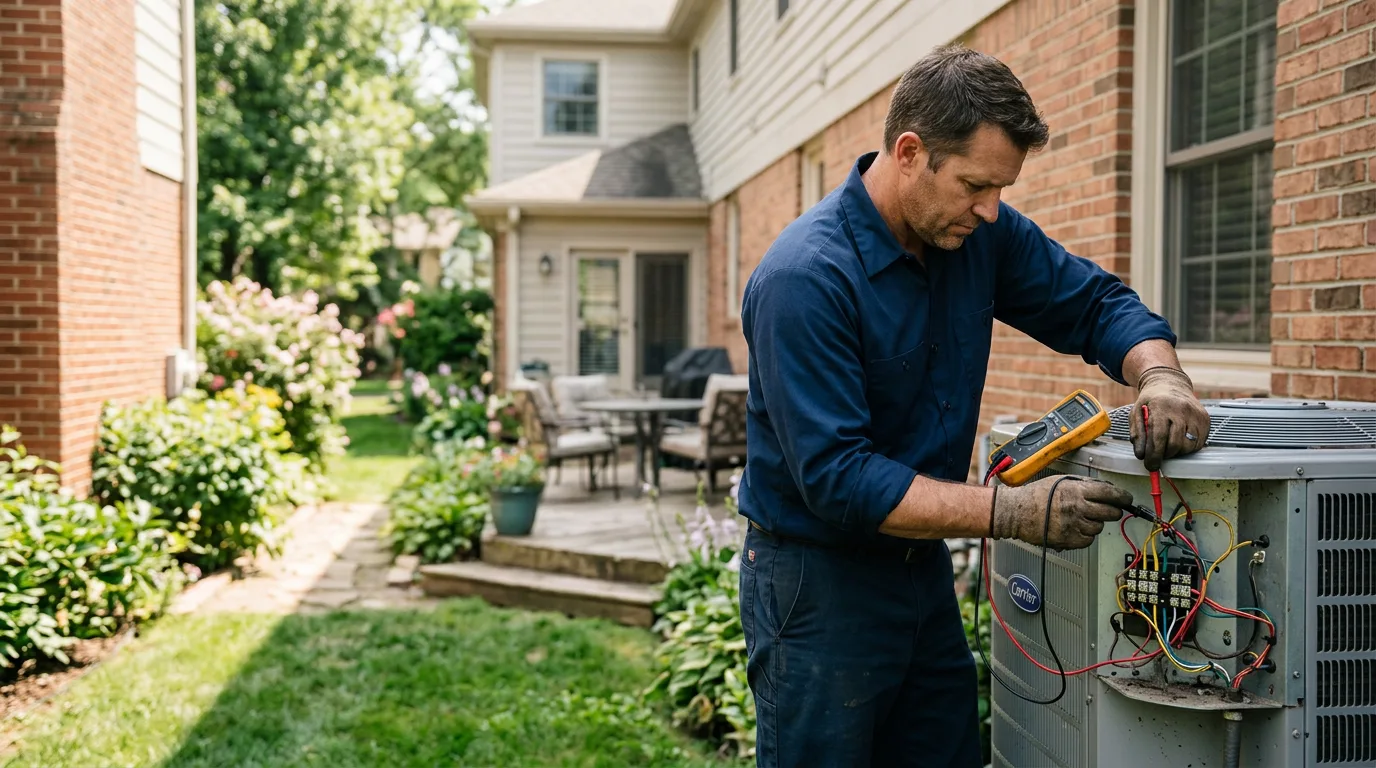 HVAC technician working near Lubbock, TX